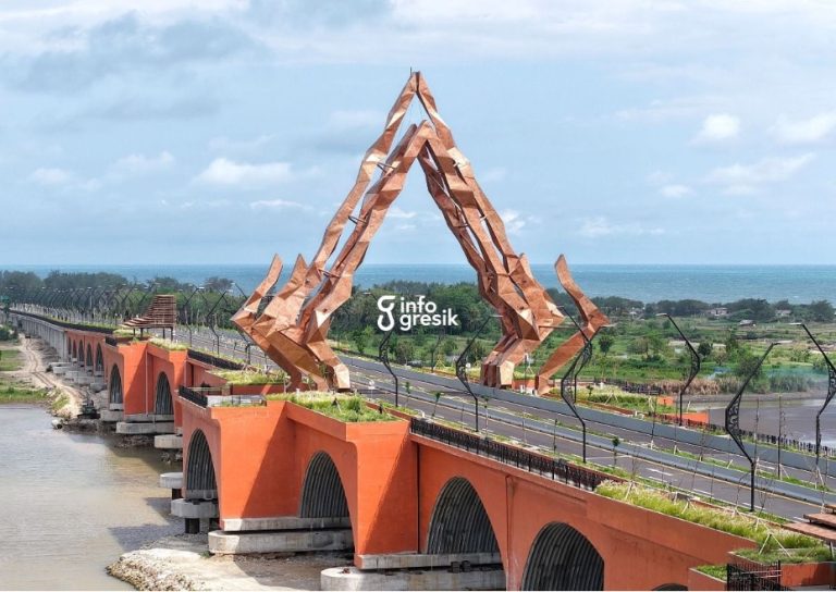 Megahnya Jembatan Kabanaran yang menghubungkan Kabupaten Bantul dan Kulon Progo, DIY. (Foto: Ist/Infogresik)
