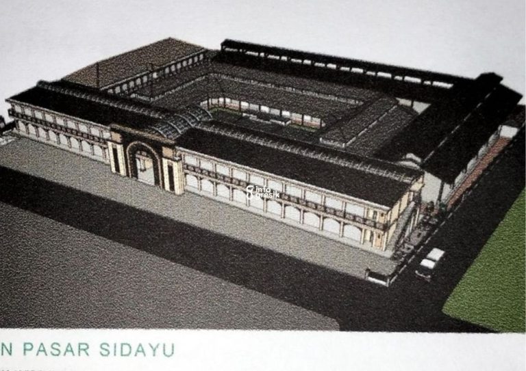 Desain Pasar Sidayu yang akan dibangun bulan Juli 2025. (Foto: Ist/Infogresik)