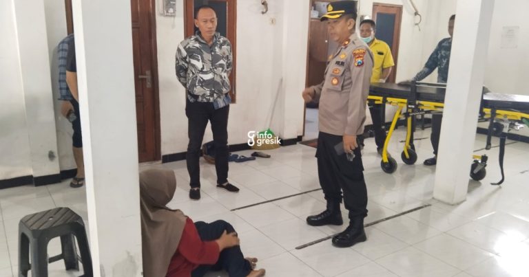 Kapolsek Kebomas, Kompol Gatot Setyo Budi, saat di lokasi kejadian. (Foto: Ist/Infogresik)