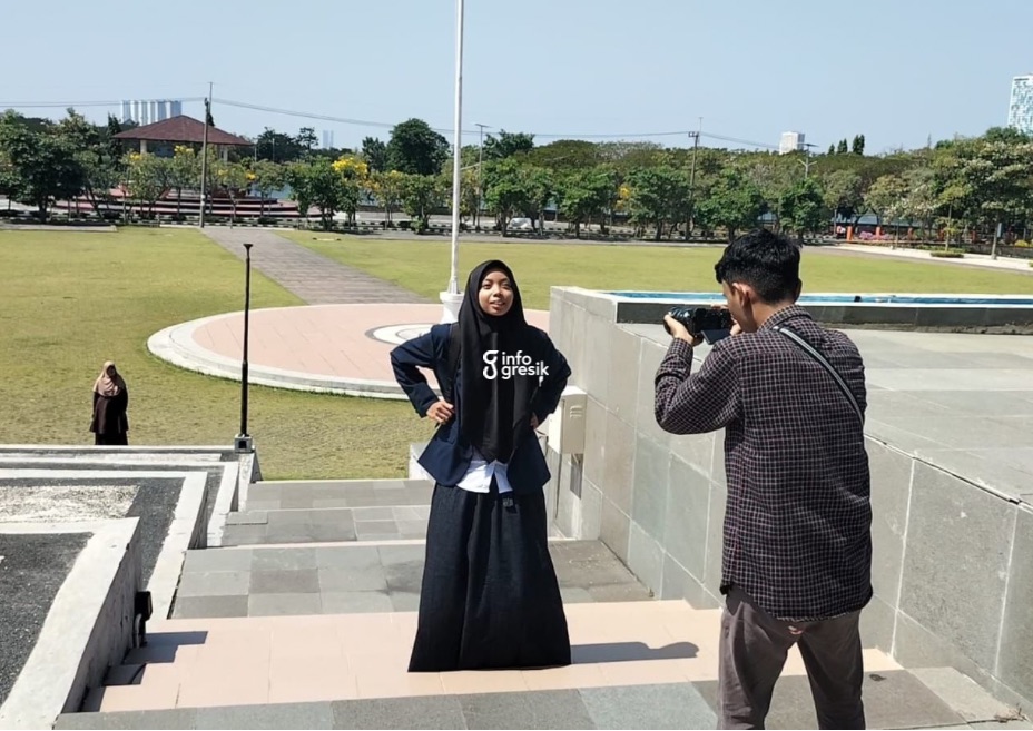 Proses syuting ‘Aksara Sang Renjana’ dengan suasana kampus. (Foto: Ist/Infogresik)