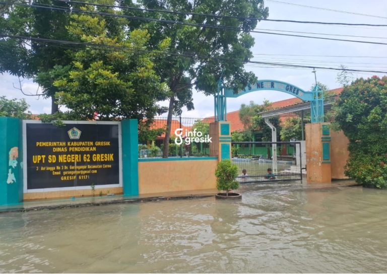 Kondisi banjir di Desa Guranganyar Cerme. (Foto: Ist/Infogresik)