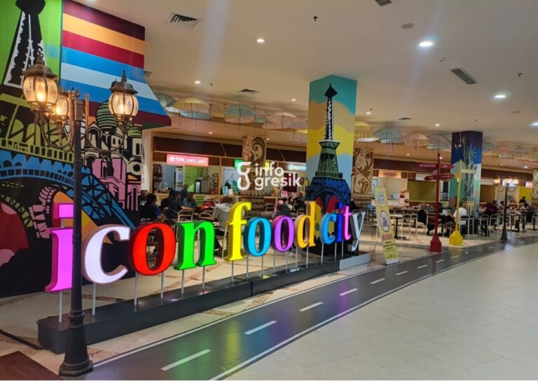 Jadi Wadah UMKM Lokal, Icon Mall Gresik Hadirkan Destinasi Kuliner Icon Food City Suasana Icon Food City di Icon Mall Gresik. (Foto: Ist/Infogresik)