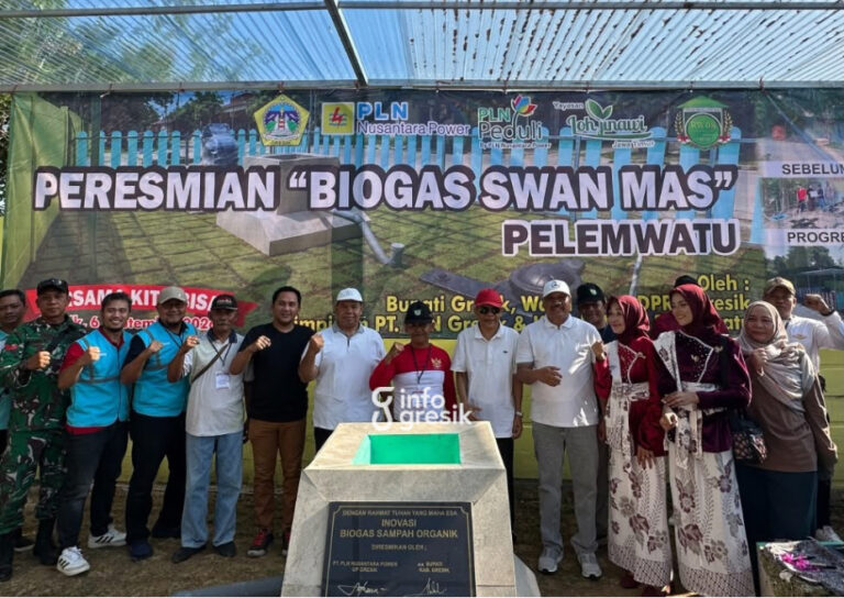 Suasana peresmian program Biogas Sampah Organik di Perumahan Swan Menganti Mas Regency, Desa Pelemwatu, Kecamatan Menganti. (Foto: Ist/Infogresik)