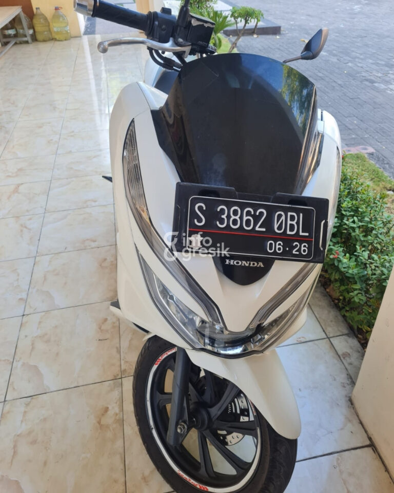 Barang bukti kendaraan sepeda motor yang digunakan terduga pelaku penipuan di Driyorejo. (Foto: Ist/Infogresik)